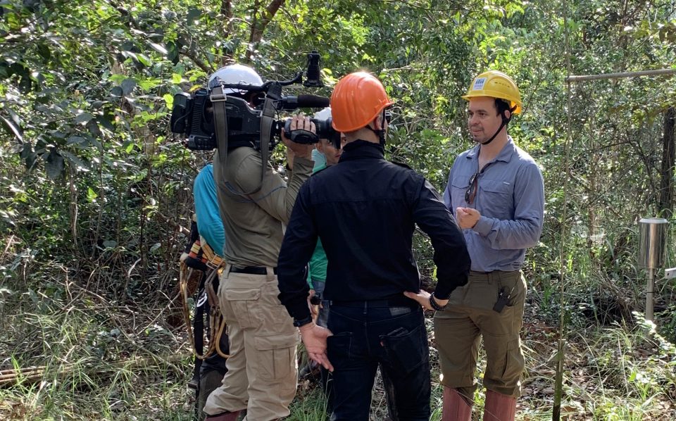 Paulo Brando being interviewed.
