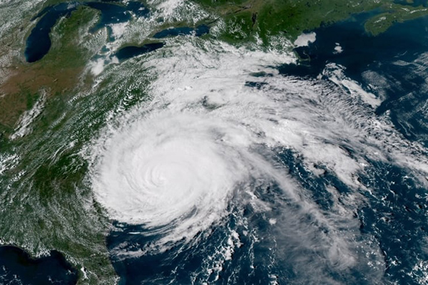 Hurricane Florence landfall map by NOAA