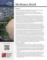 Cover page of the Rio Branco risk assessment brief