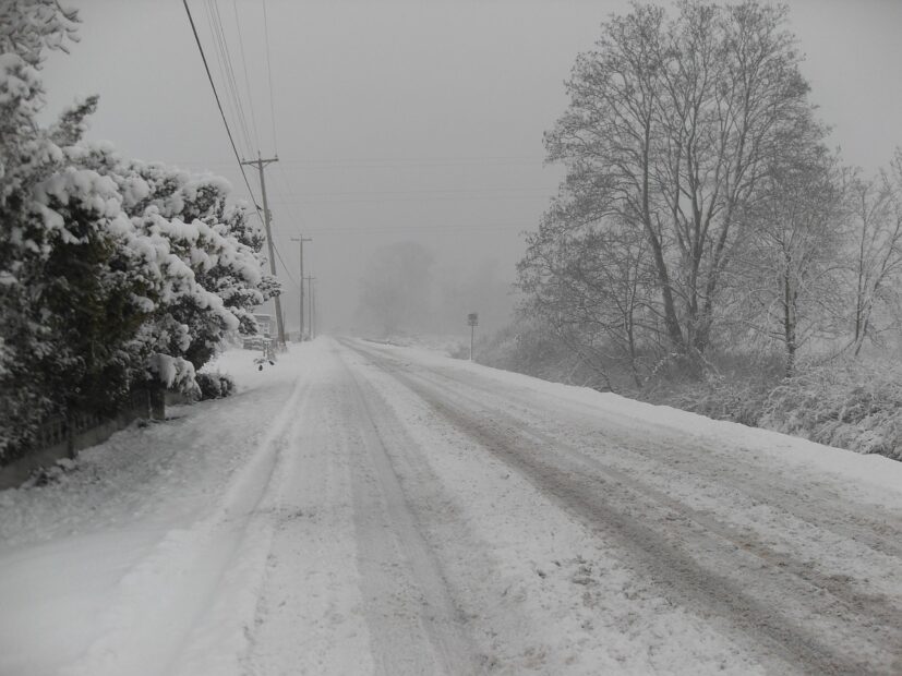 a snowy road