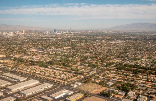 aerial photo of Las vegas