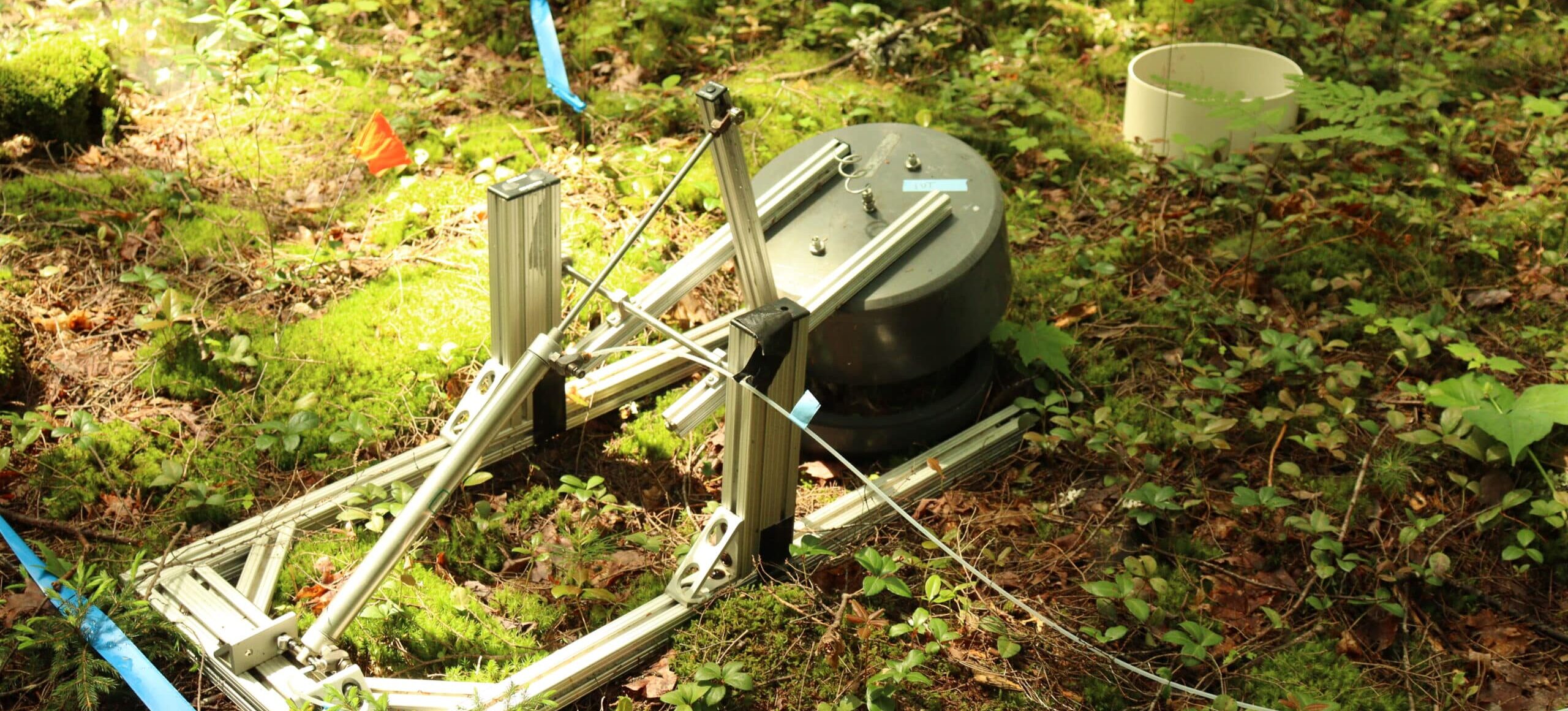 a methane monitoring device in Howland forest