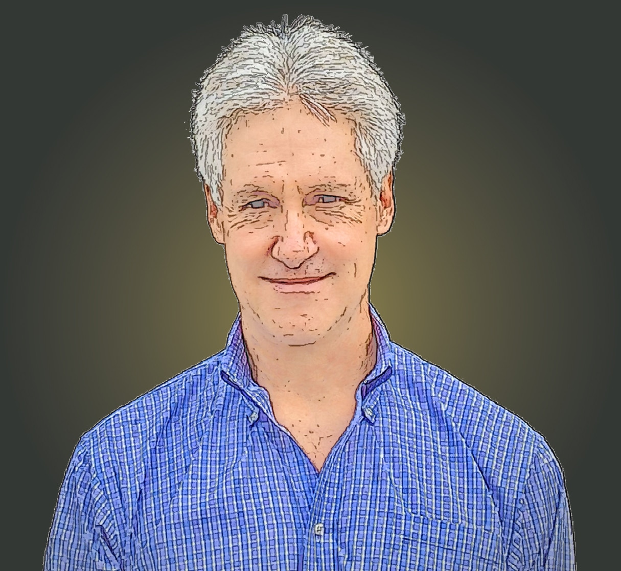 stylized portrait of dale morris