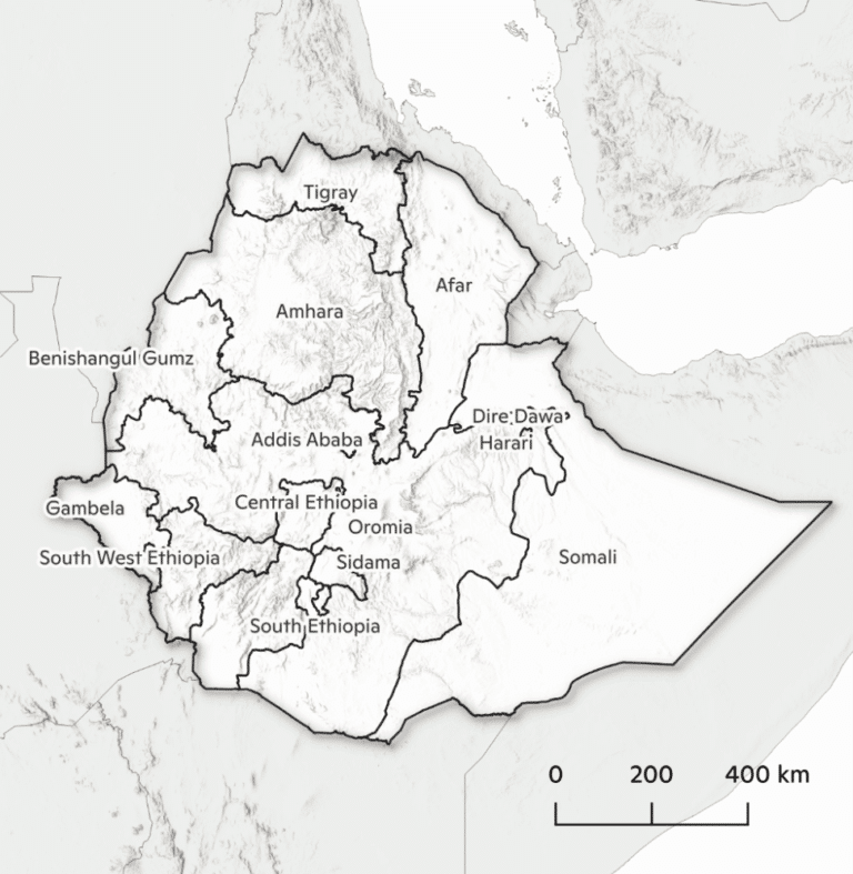 Ethiopia country map