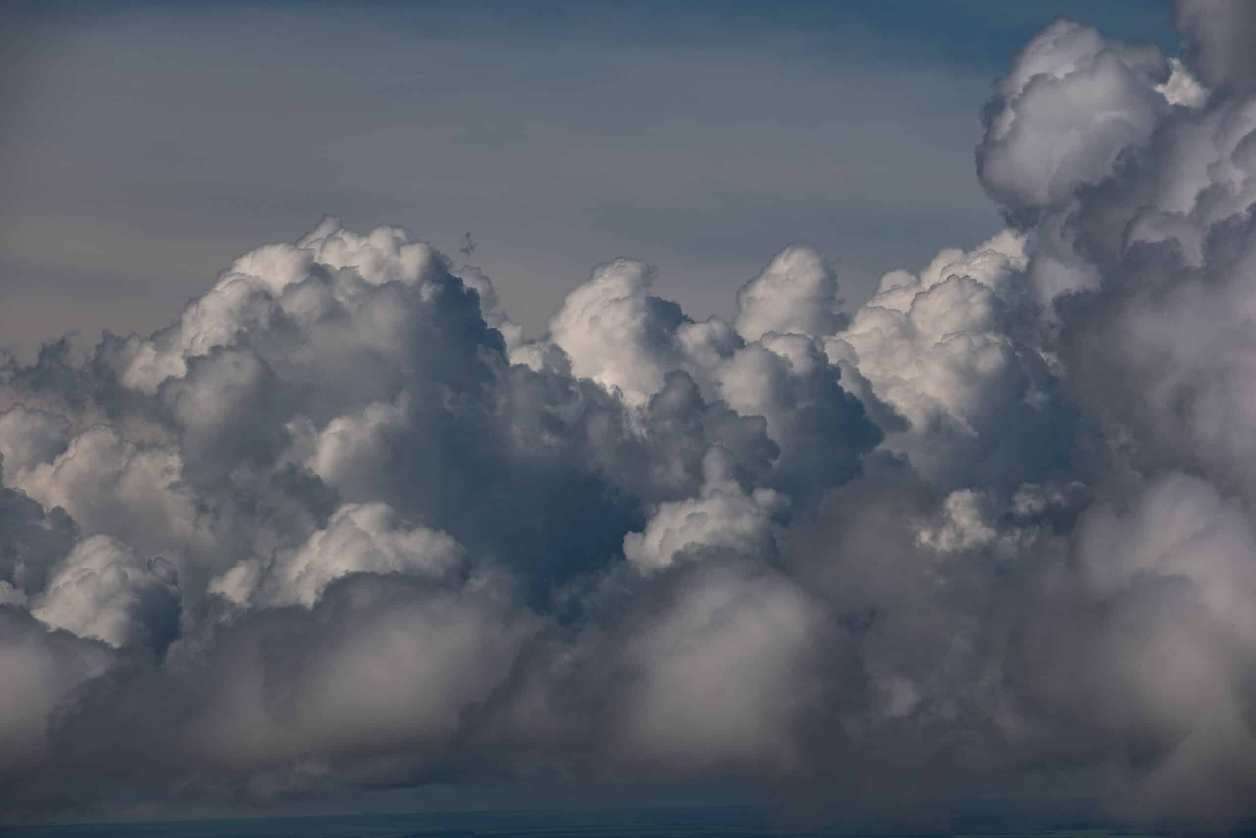 puffy white clouds