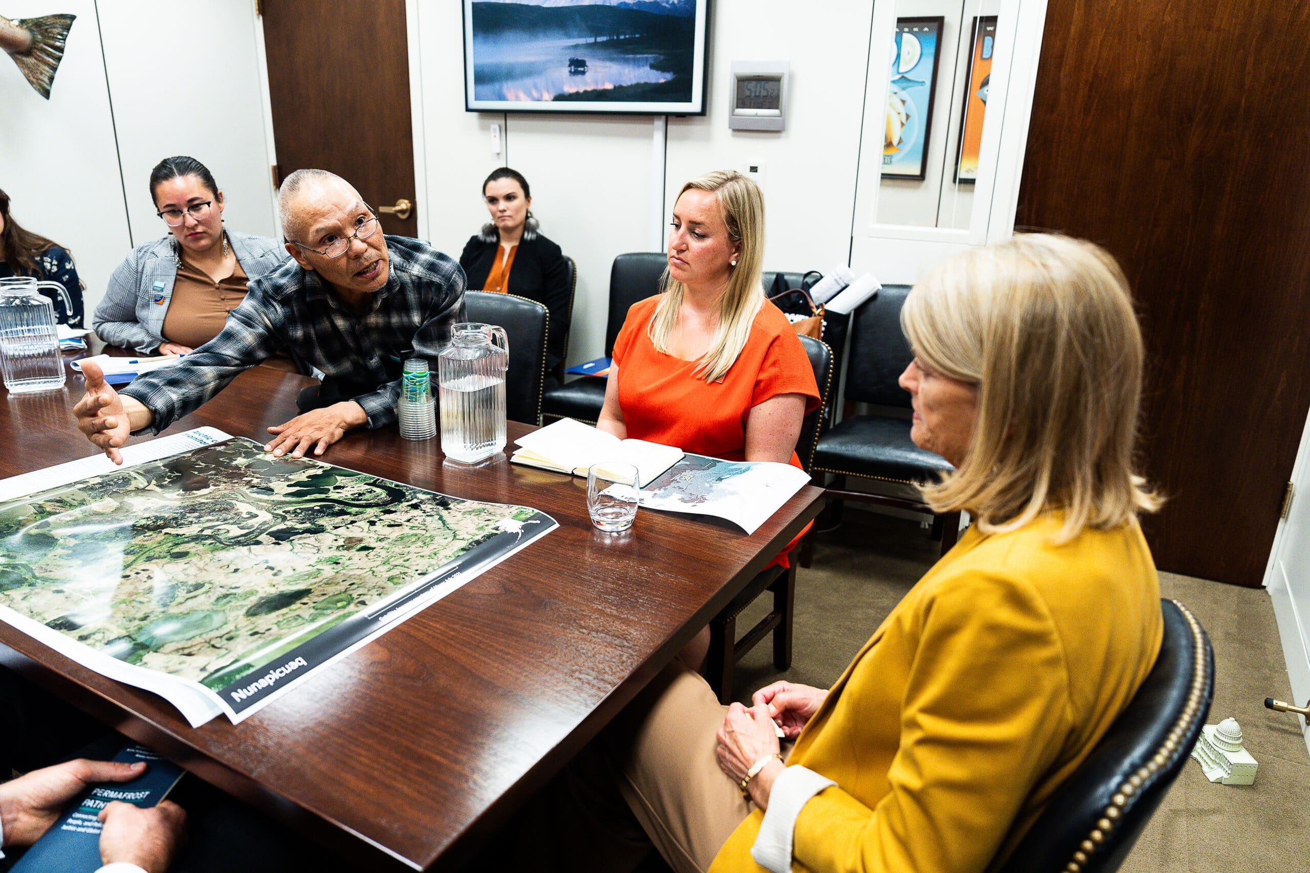 morris alexie speaks with rep liza murkowski