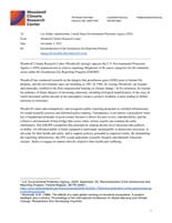 Comment on Reconsideration of the Greenhouse Gas Reporting Program first page