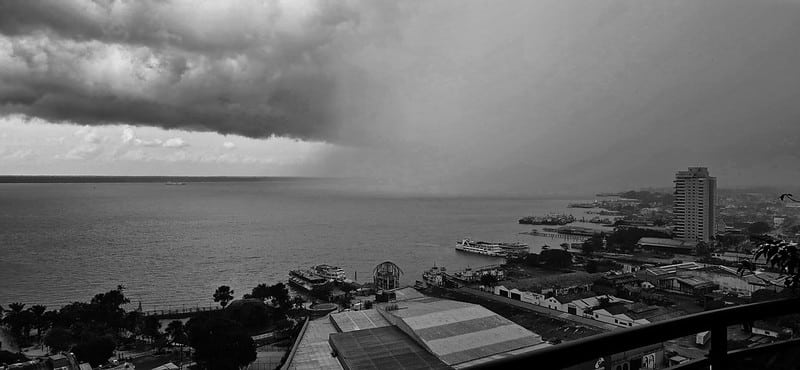 stormclouds gathering over belem brazil