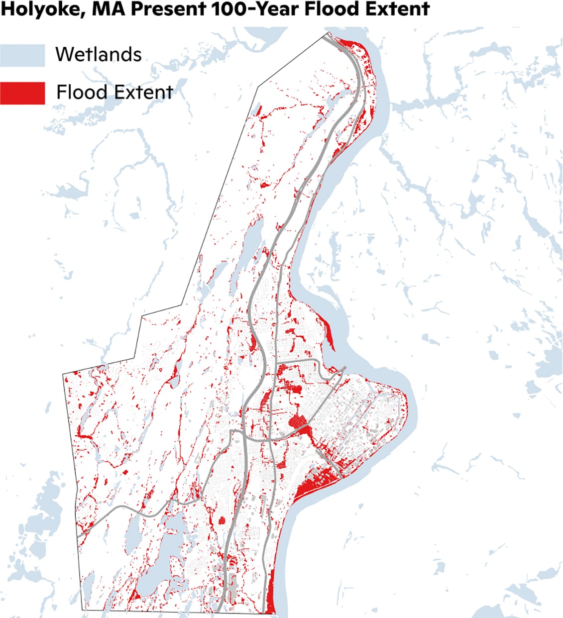 Present-Day 100-Year Flood map