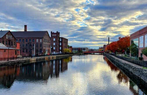 View of canal in Holyoke, Massachusetts. Photo by Ray Tan.
