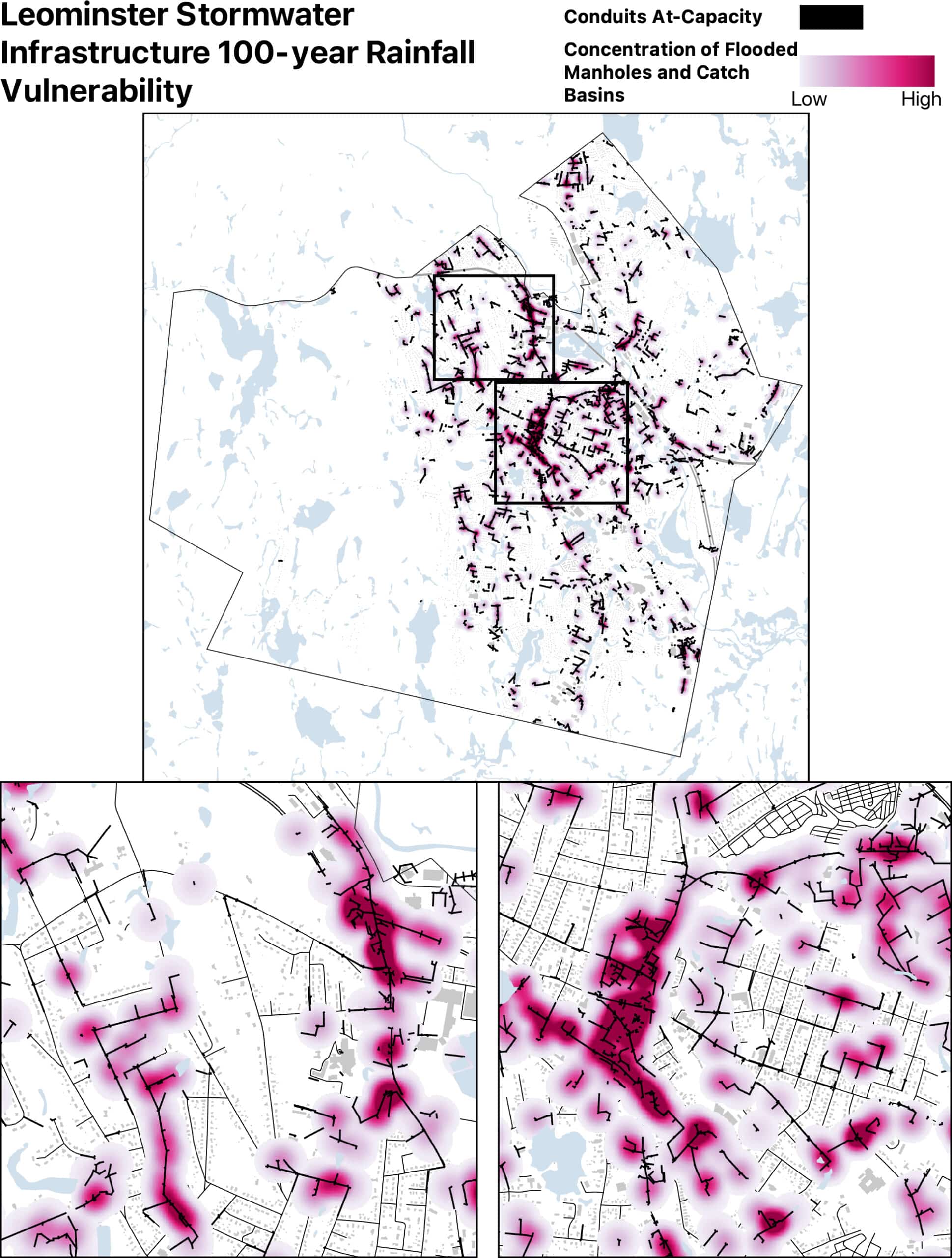 Leominster Stormwater System Flooding Heat Map