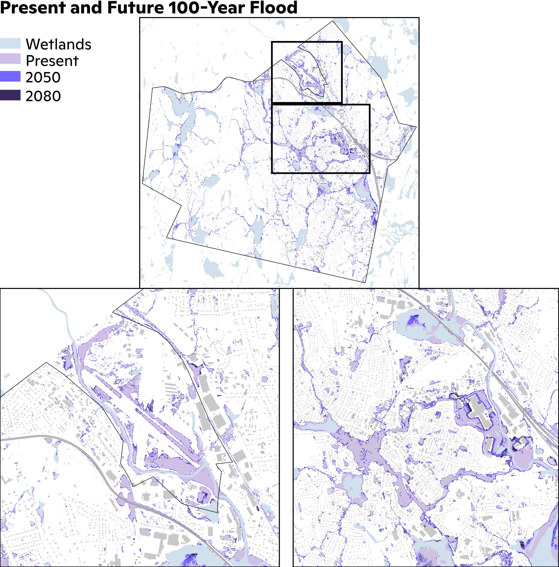 Present-Day and Future 100-Year Flood