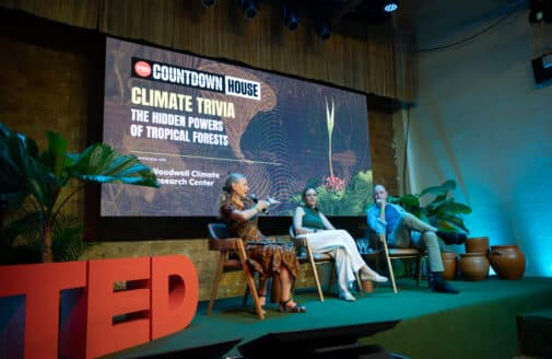 Frances seymour speaks on a panel about tropical forests