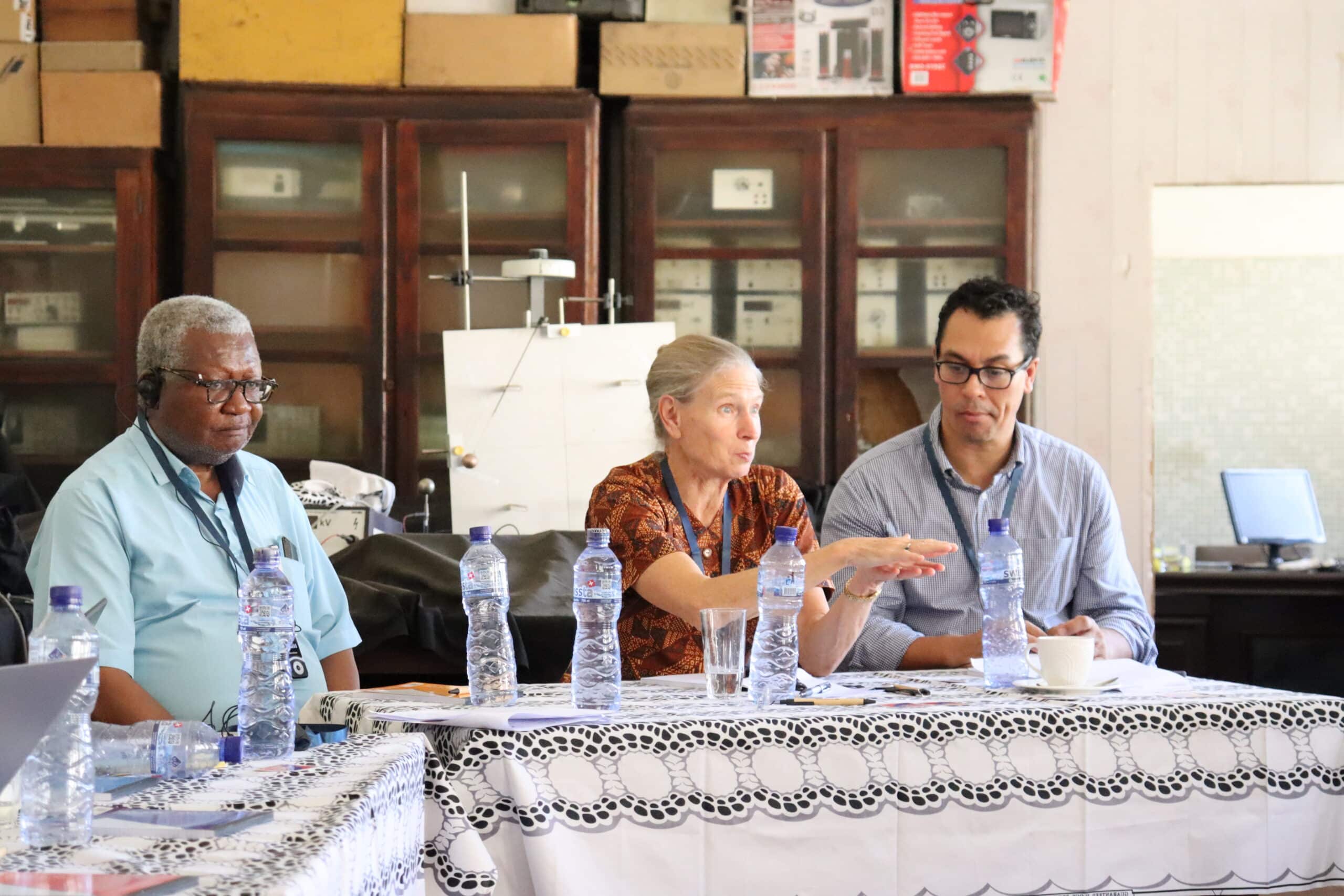 frances seymour speaks during a workshop in the DRC