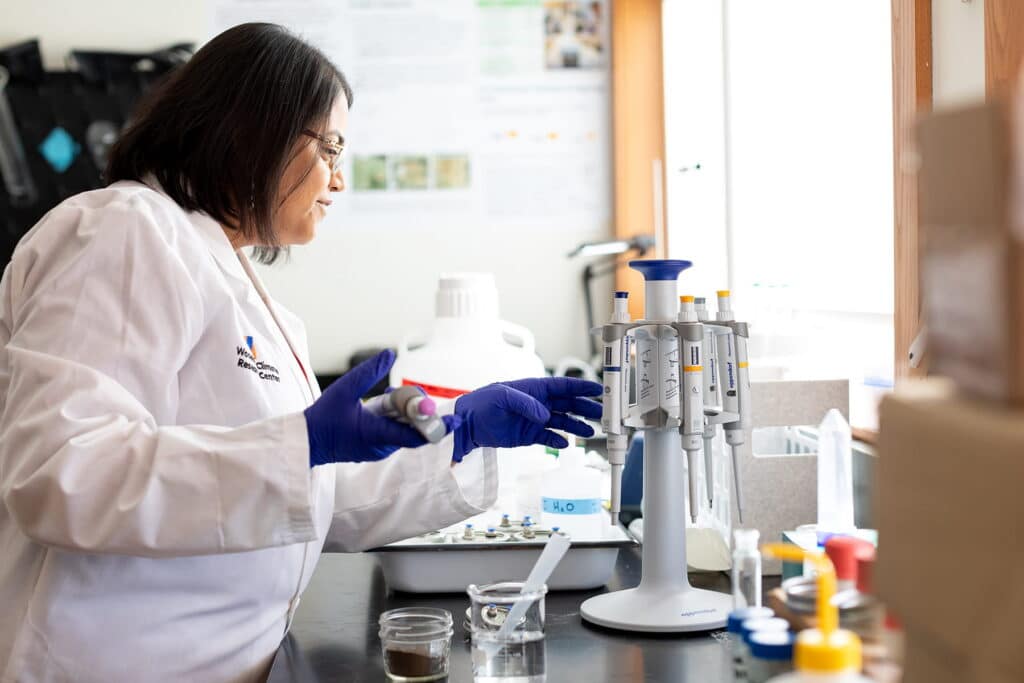 Dr. Taniya RoyChowdhury in the lab