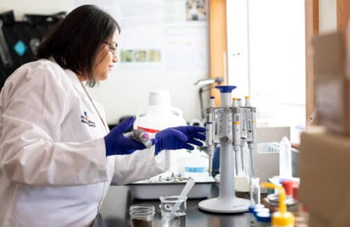 Dr. Taniya RoyChowdhury in the lab